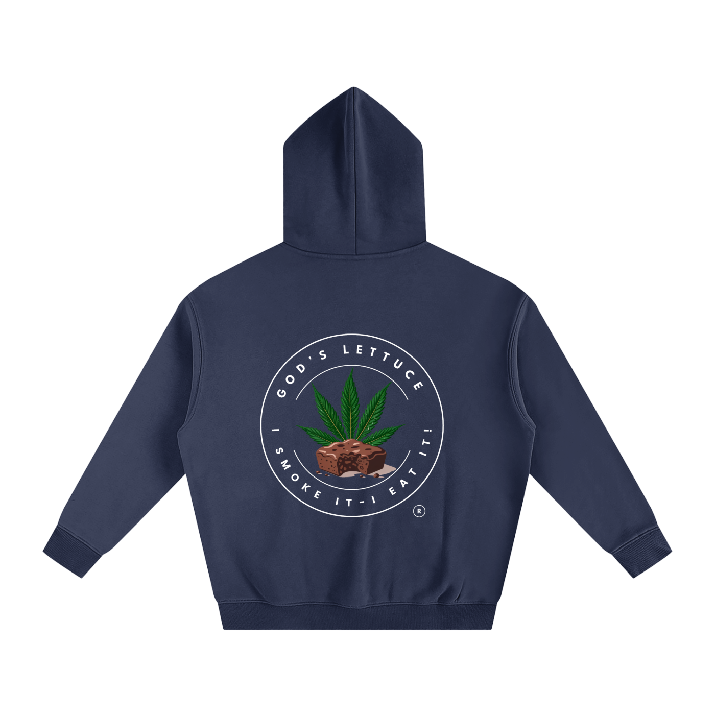 God’s Lettuce Signature Logo – Dark Colored Oversized Fleeced Hoodies (Rear Print)