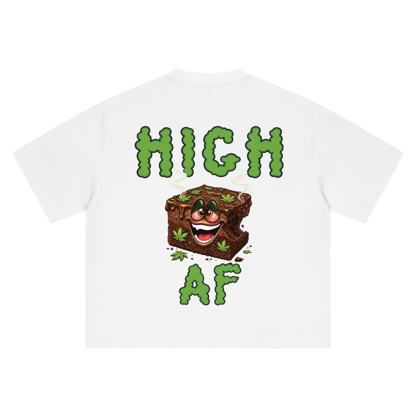High AF Brownie – Mascot Boxy Oversized T-Shirt (Rear Print)