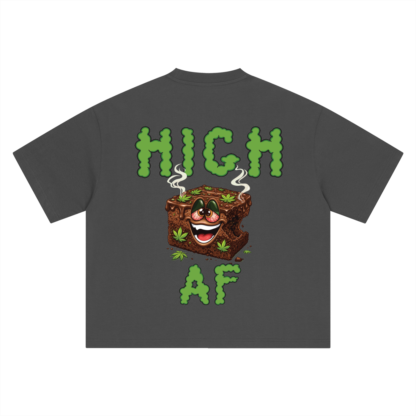 High AF Brownie – Mascot Boxy Oversized T-Shirt (Rear Print)