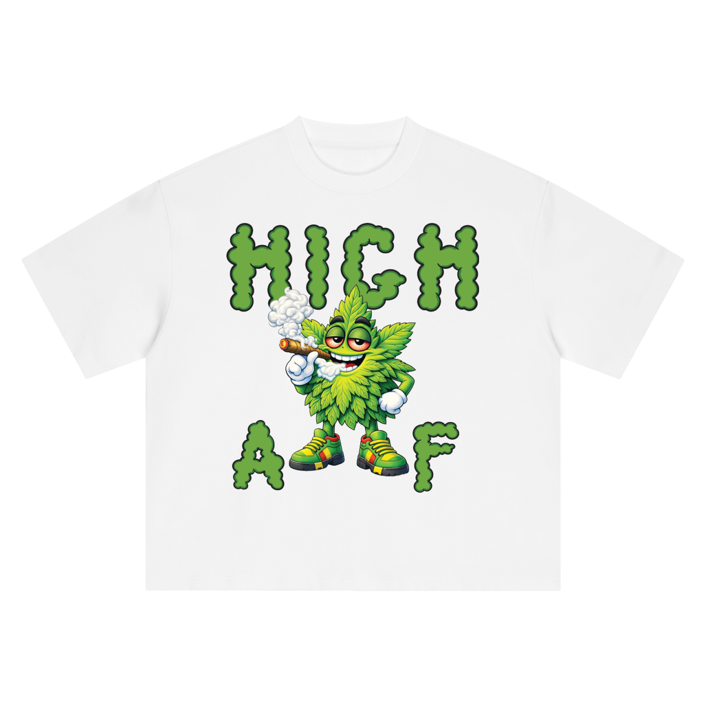 High AF Smoke – Mascot Boxy Oversized T-Shirt (Front Print)