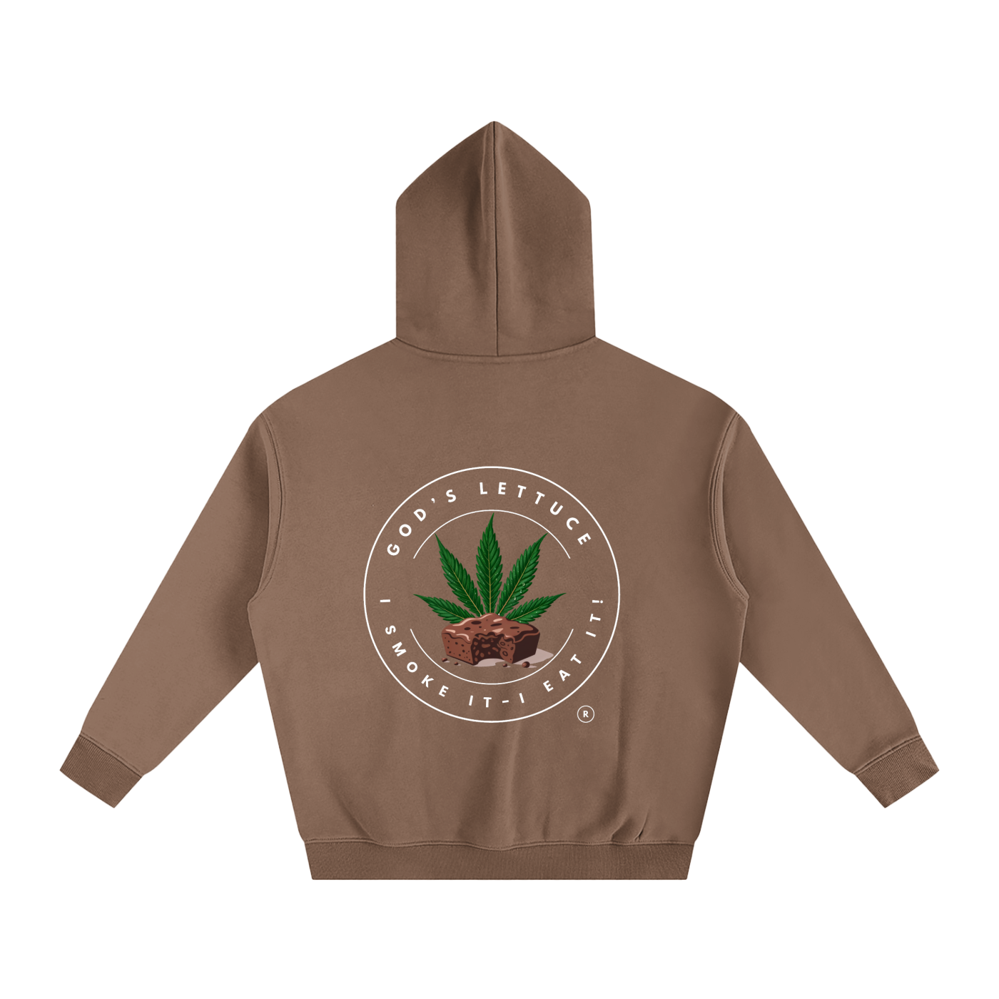 God’s Lettuce Signature Logo – Dark Colored Oversized Fleeced Hoodies (Rear Print)