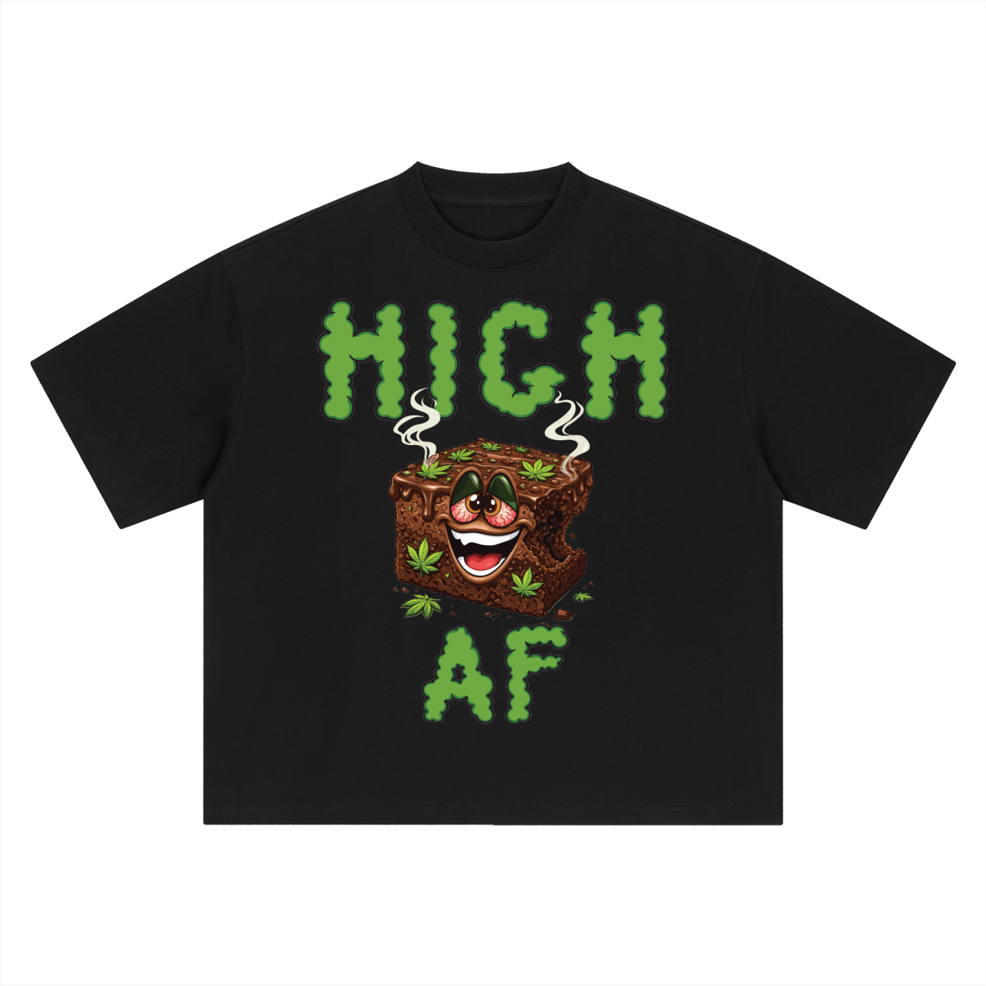 High AF Brownie – Mascot Boxy Oversized T-Shirt (Front Print)