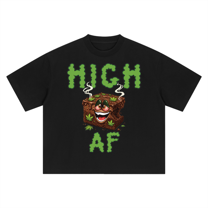 High AF Brownie – Mascot Boxy Oversized T-Shirt (Front Print)