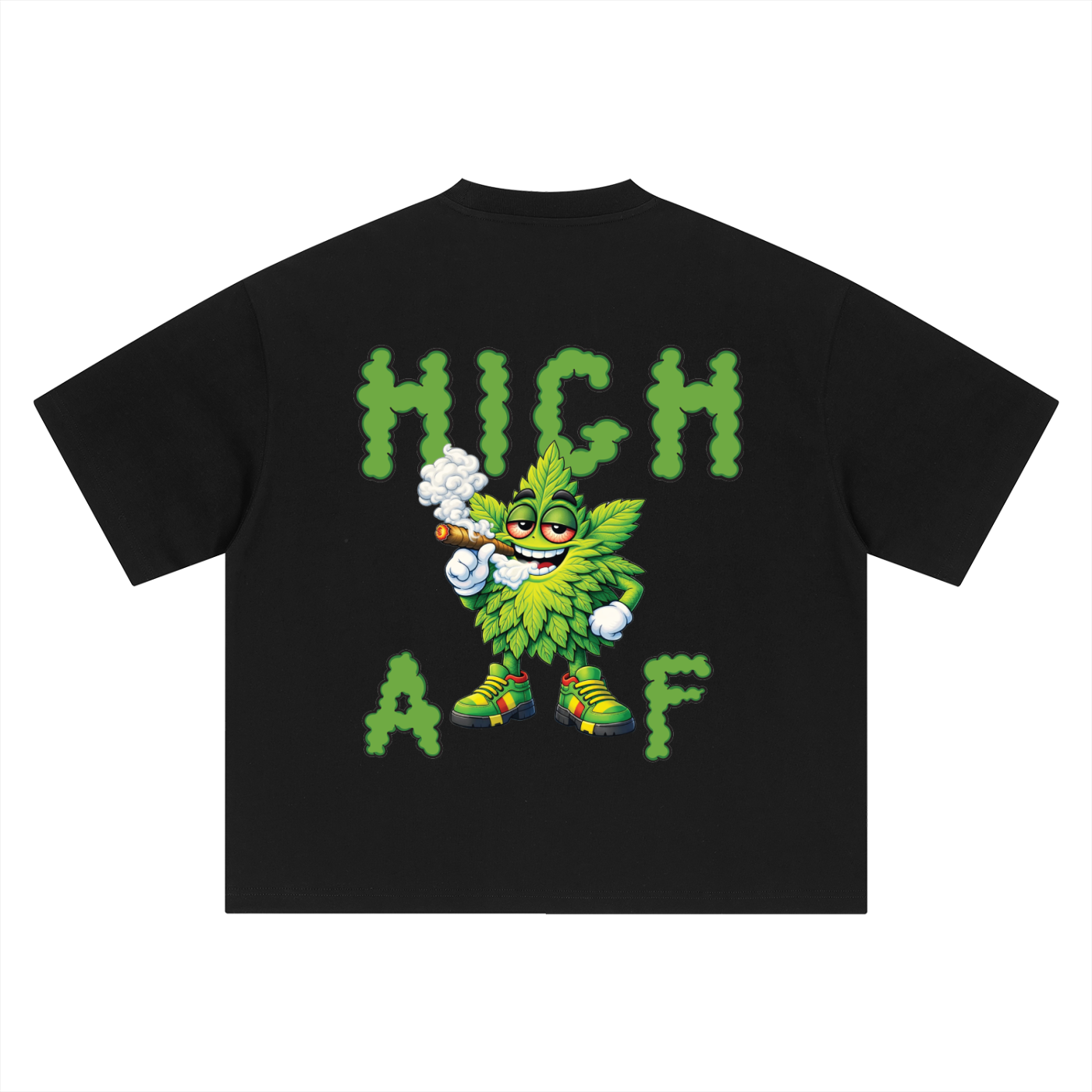 High AF Smoke – Mascot Boxy Oversized T-Shirt (Rear Print)