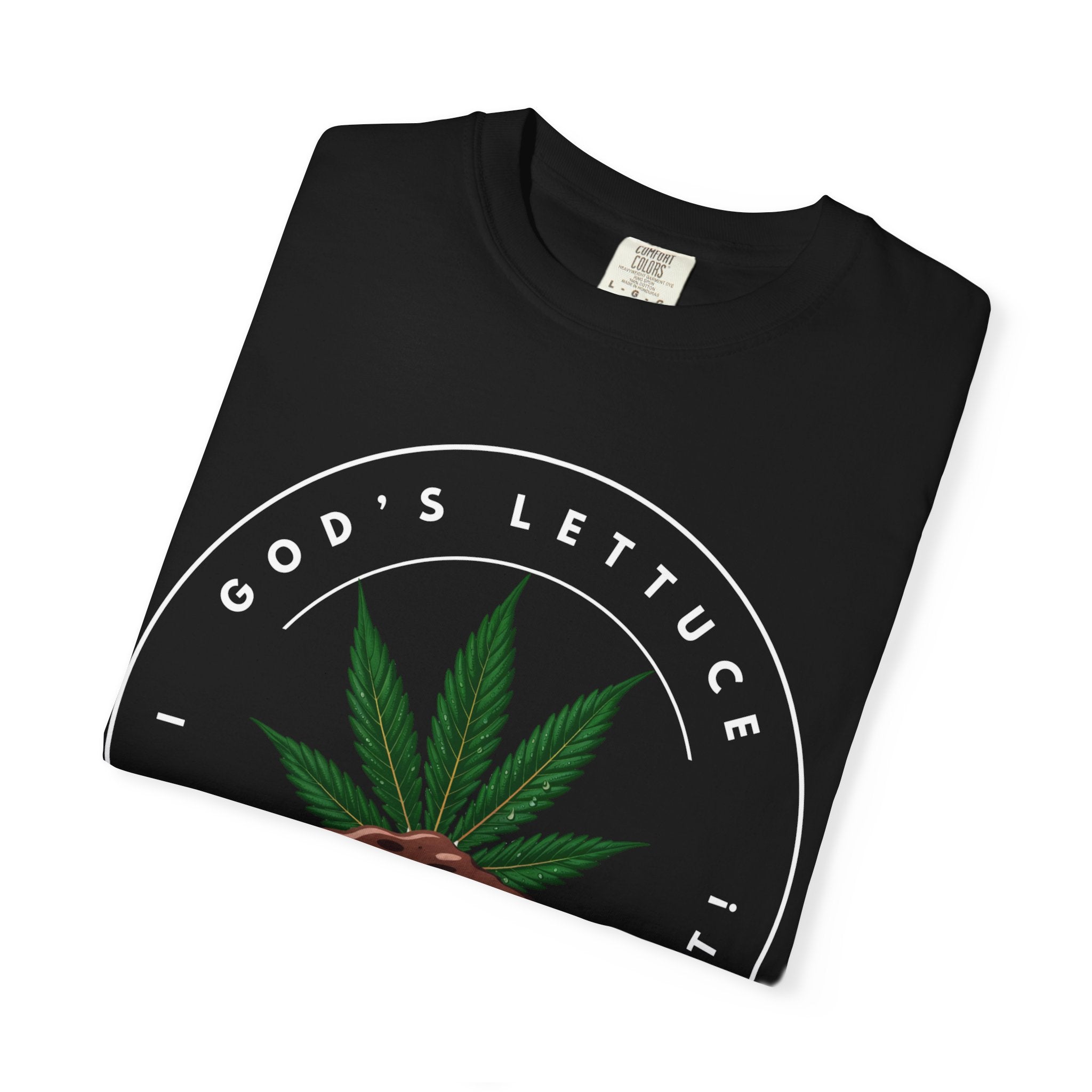 T-Shirt — "God's Lettuce" Cannabis Brownie Graphic Tee