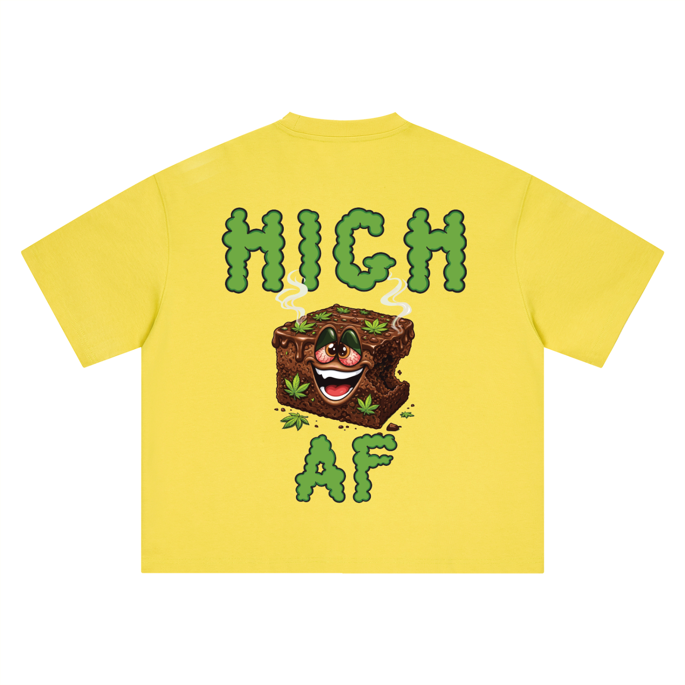High AF Brownie – Mascot Boxy Oversized T-Shirt (Rear Print)