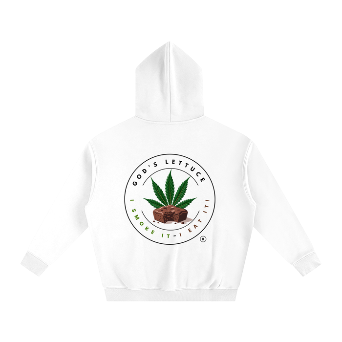 God’s Lettuce Signature Logo – Light Colored Oversized Fleeced Hoodie (Rear Print)
