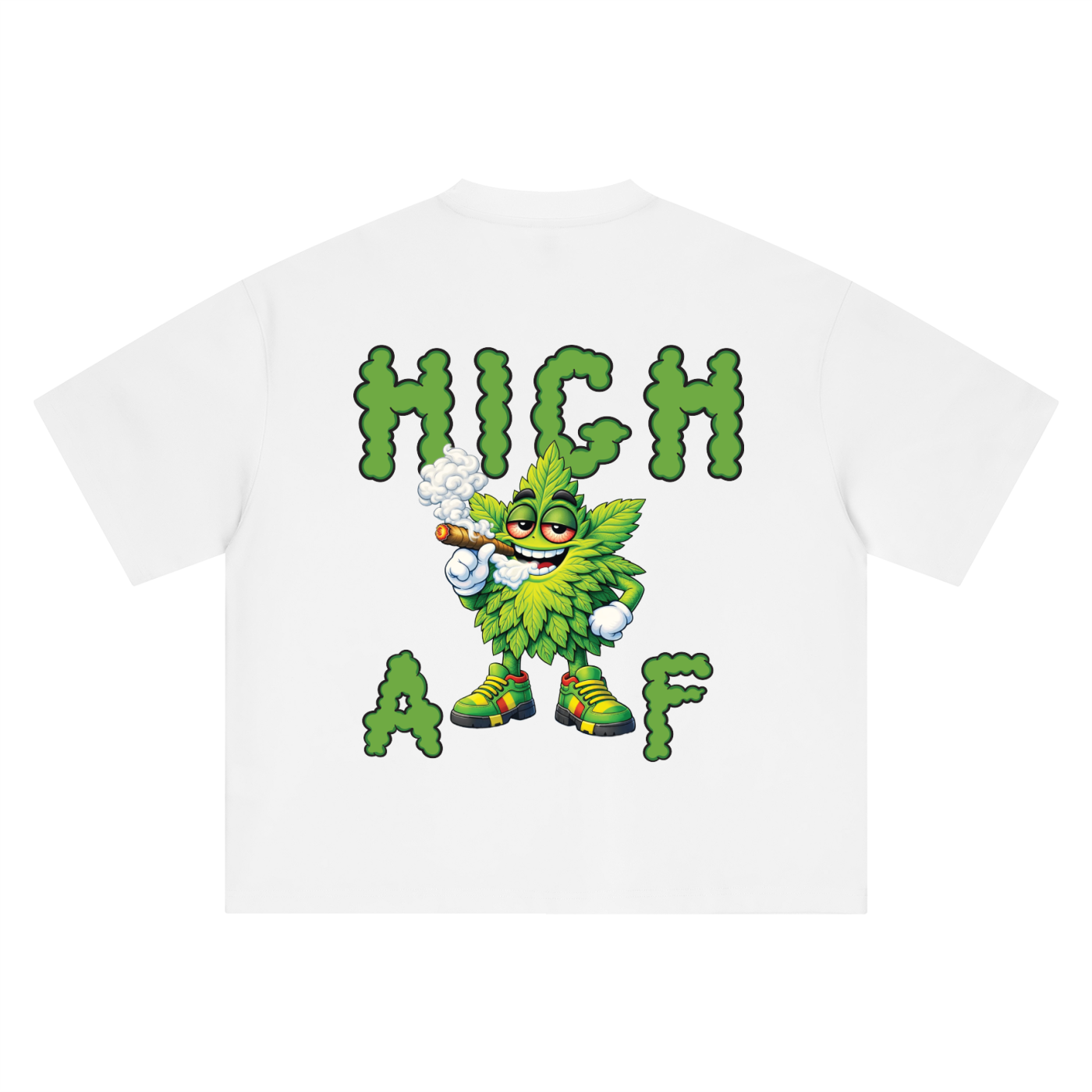 High AF Smoke – Mascot Boxy Oversized T-Shirt (Rear Print)