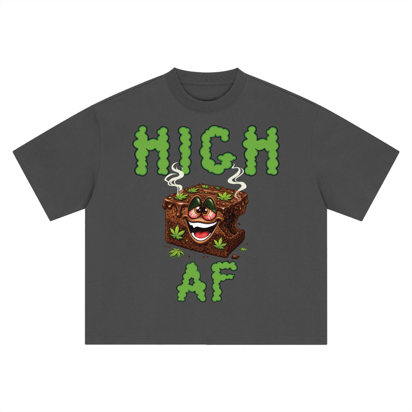 High AF Brownie – Mascot Boxy Oversized T-Shirt (Front Print)