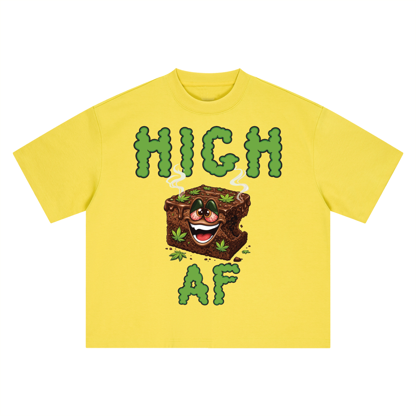 High AF Brownie – Mascot Boxy Oversized T-Shirt (Front Print)