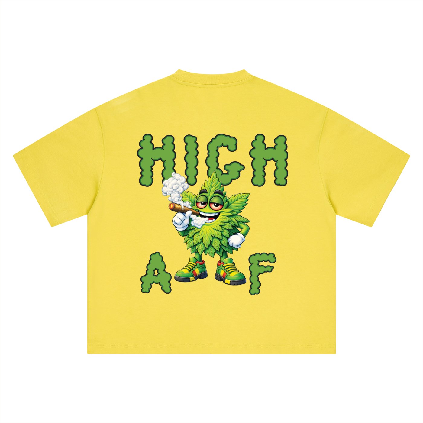 High AF Smoke – Mascot Boxy Oversized T-Shirt (Rear Print)