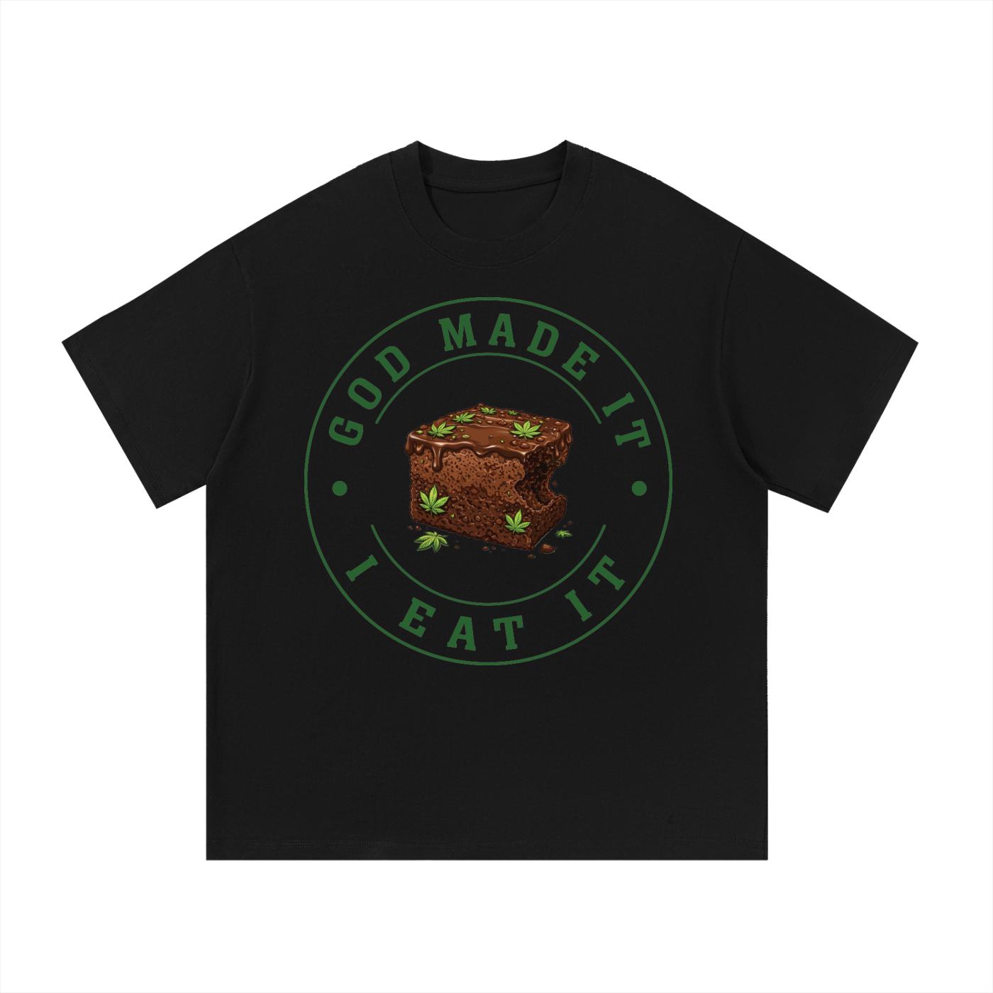God Made It, I Eat It – Essential Cotton T-Shirt (Front Print)