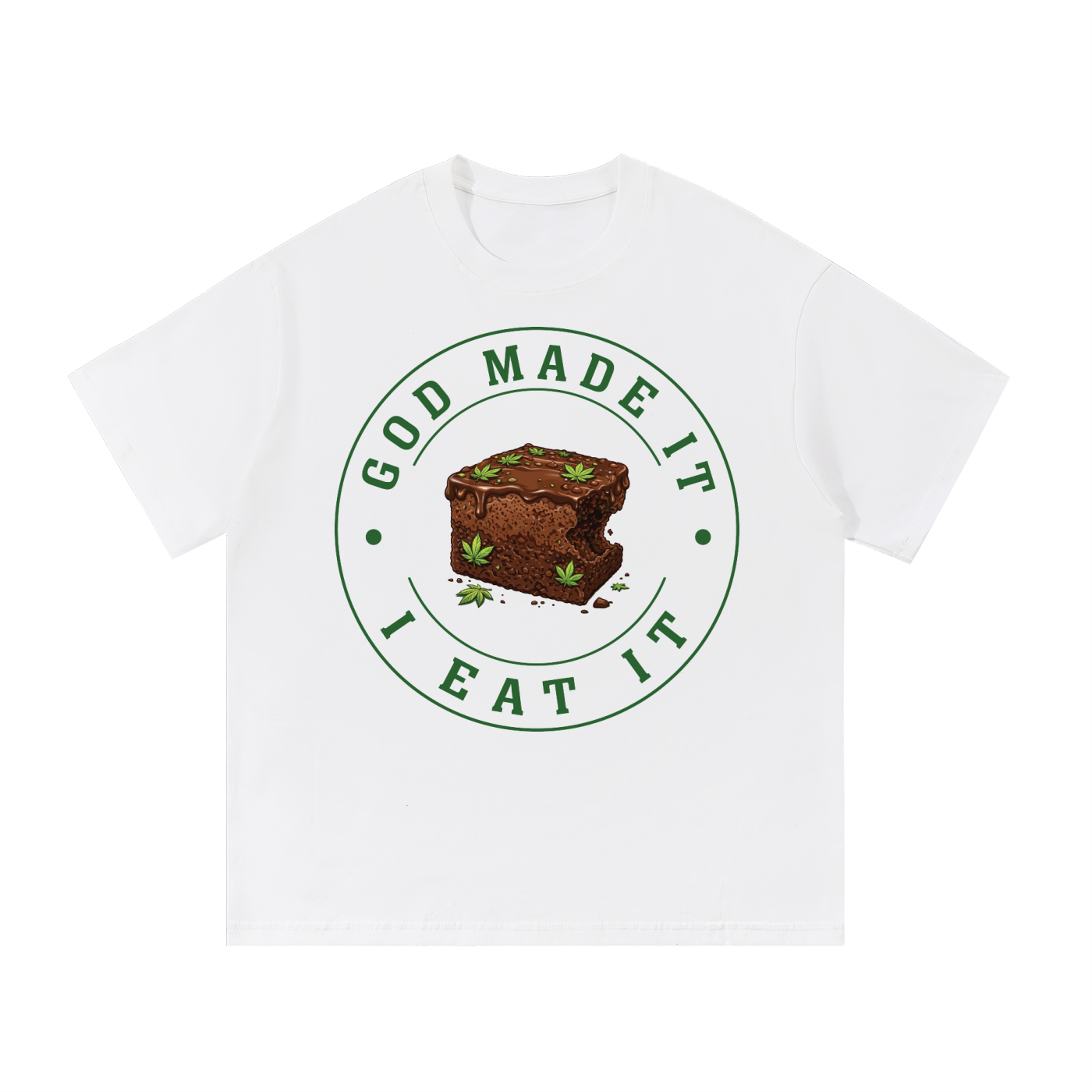 God Made It, I Eat It – Essential Cotton T-Shirt (Front Print)