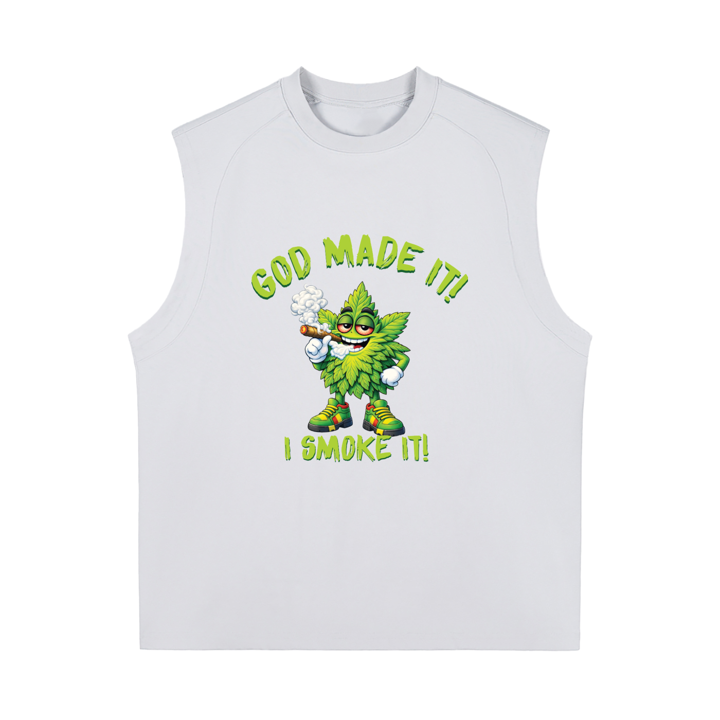 God Made It, I Smoke It – Sorona Quick-Dry Cooling Tank Top