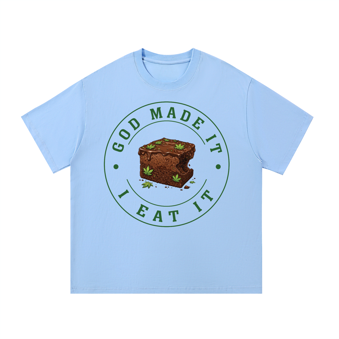 God Made It, I Eat It – Essential Cotton T-Shirt (Front Print)