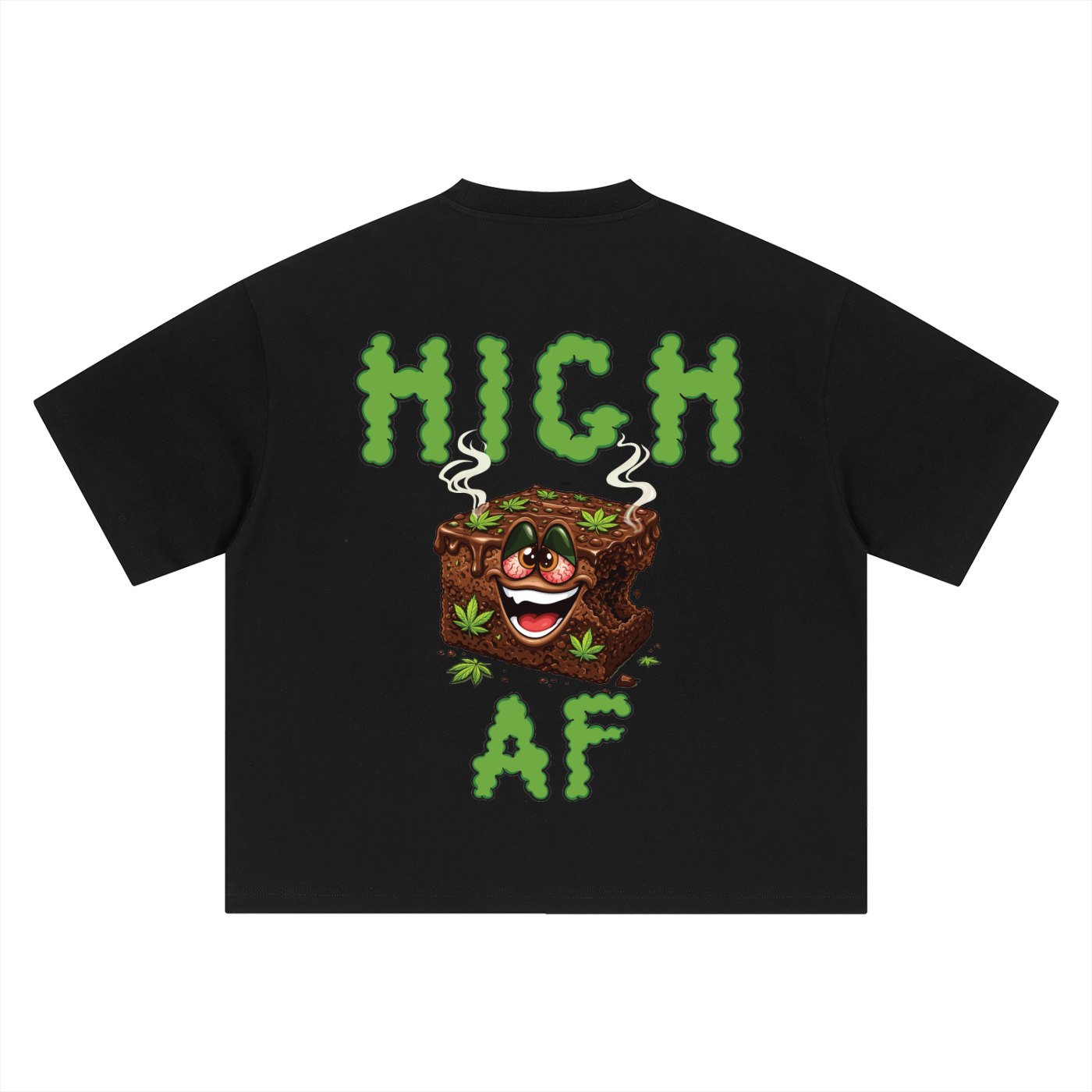 High AF Brownie – Mascot Boxy Oversized T-Shirt (Rear Print)